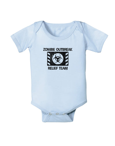 Zombie Outbreak Relief Team Biohazard Baby Romper Bodysuit-Baby Romper-TooLoud-Light-Blue-06-Months-Davson Sales