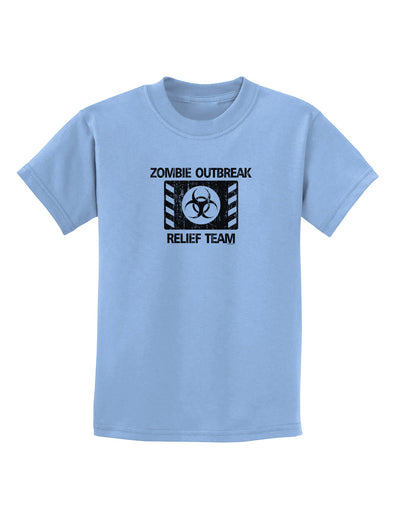 Zombie Outbreak Relief Team Biohazard Childrens T-Shirt-Childrens T-Shirt-TooLoud-Light-Blue-X-Small-Davson Sales