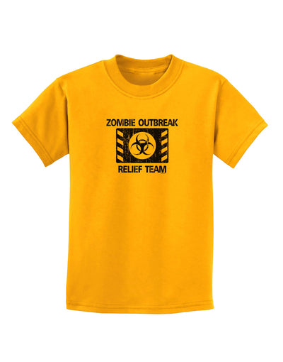 Zombie Outbreak Relief Team Biohazard Childrens T-Shirt-Childrens T-Shirt-TooLoud-Gold-X-Small-Davson Sales