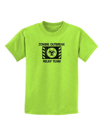 Zombie Outbreak Relief Team Biohazard Childrens T-Shirt-Childrens T-Shirt-TooLoud-Lime-Green-X-Small-Davson Sales