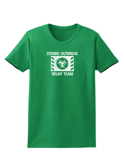 Zombie Outbreak Relief Team Biohazard Womens Dark T-Shirt-Womens T-Shirt-TooLoud-Kelly-Green-X-Small-Davson Sales