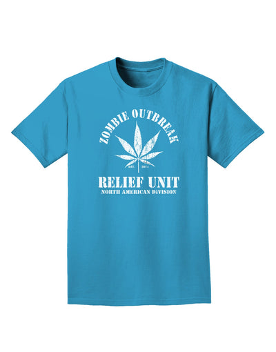 Zombie Outbreak Relief Unit - Marijuana Adult Dark T-Shirt-Mens T-Shirt-TooLoud-Turquoise-Small-Davson Sales