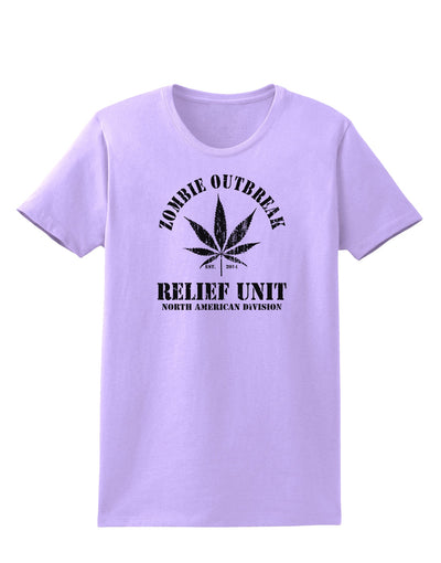 Zombie Outbreak Relief Unit - Marijuana Womens T-Shirt-Womens T-Shirt-TooLoud-Lavender-X-Small-Davson Sales