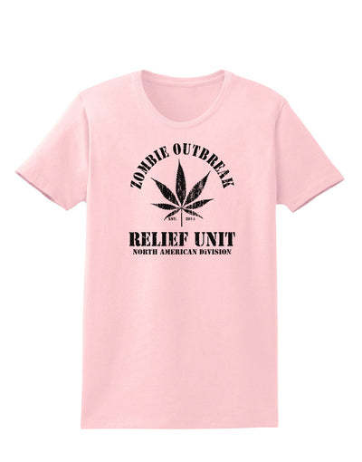 Zombie Outbreak Relief Unit - Marijuana Womens T-Shirt-Womens T-Shirt-TooLoud-PalePink-X-Small-Davson Sales