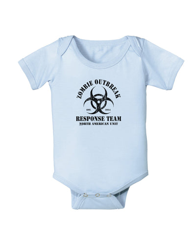 Zombie Outbreak Response Team Biohazard Baby Romper Bodysuit-Baby Romper-TooLoud-Light-Blue-06-Months-Davson Sales