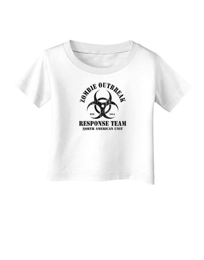 Zombie Outbreak Response Team Biohazard Infant T-Shirt-Infant T-Shirt-TooLoud-White-06-Months-Davson Sales