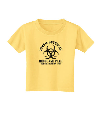 Zombie Outbreak Response Team Biohazard Toddler T-Shirt-Toddler T-Shirt-TooLoud-Daffodil-Yellow-2T-Davson Sales