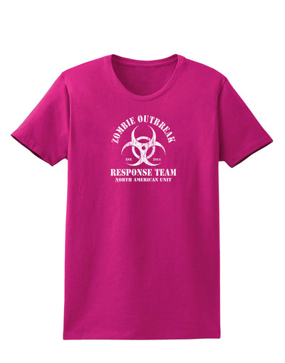 Zombie Outbreak Response Team Biohazard Womens Dark T-Shirt-Womens T-Shirt-TooLoud-Hot-Pink-Small-Davson Sales