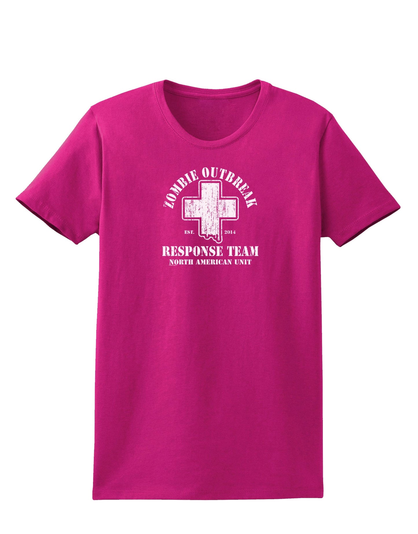 Zombie Outbreak Response Team NA Unit Womens Dark T-Shirt-Womens T-Shirt-TooLoud-Hot-Pink-Small-Davson Sales