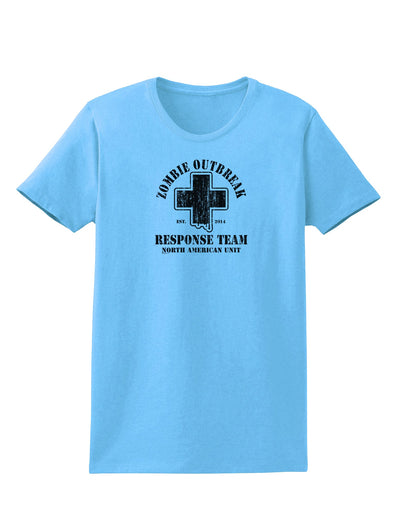 Zombie Outbreak Response Team NA Unit Womens T-Shirt-Womens T-Shirt-TooLoud-Aquatic-Blue-X-Small-Davson Sales