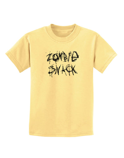 Zombie Snack - Zombie Apocalypse Childrens T-Shirt-Childrens T-Shirt-TooLoud-Daffodil-Yellow-X-Small-Davson Sales