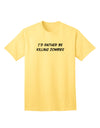 Zombie-Themed Adult T-Shirt for Enthusiasts-Mens T-shirts-TooLoud-Yellow-Small-Davson Sales