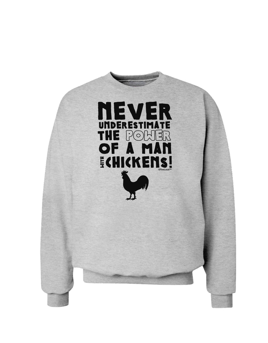 A Man With Chickens Sweatshirt-Sweatshirt-TooLoud-White-Small-Davson Sales