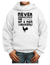 A Man With Chickens Youth Hoodie Pullover Sweatshirt-Youth Hoodie-TooLoud-White-XS-Davson Sales