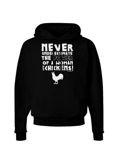 A Woman With Chickens Dark Hoodie Sweatshirt-Hoodie-TooLoud-Black-Small-Davson Sales