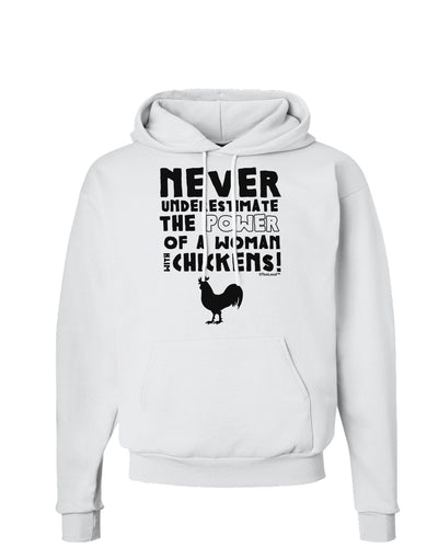 A Woman With Chickens Hoodie Sweatshirt-Hoodie-TooLoud-White-Small-Davson Sales