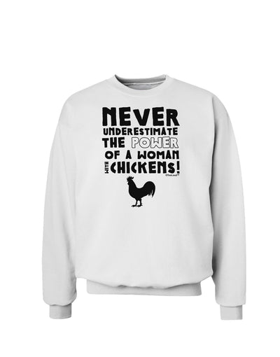 A Woman With Chickens Sweatshirt-Sweatshirt-TooLoud-White-Small-Davson Sales