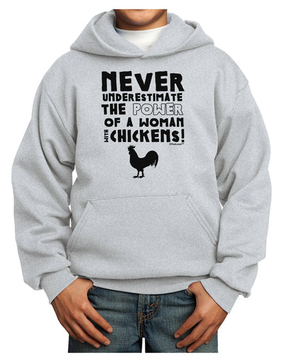 A Woman With Chickens Youth Hoodie Pullover Sweatshirt-Youth Hoodie-TooLoud-Ash-XS-Davson Sales