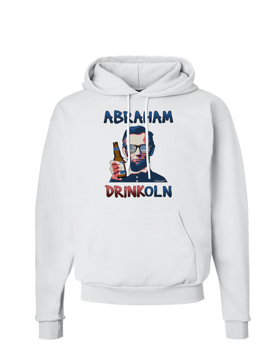 Abraham Drinkoln with Text Hoodie Sweatshirt-Hoodie-TooLoud-White-Small-Davson Sales