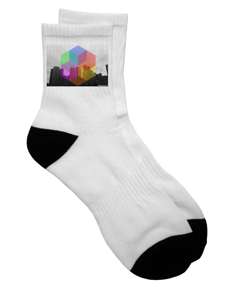 Abstract Short Socks for Adults in Chicago - TooLoud-Socks-TooLoud-White-Mens-9-13-Davson Sales
