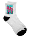 Abstract Watercolor Adult Short Socks - Enhance Your Style with Chicago Flair - TooLoud-Socks-TooLoud-White-Mens-9-13-Davson Sales