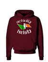 Actually Irish Dark Hoodie Sweatshirt-Hoodie-TooLoud-Maroon-Small-Davson Sales