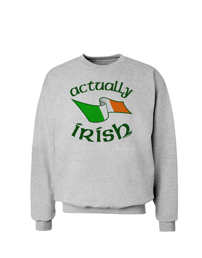 Actually Irish Sweatshirt-Sweatshirts-TooLoud-AshGray-Small-Davson Sales