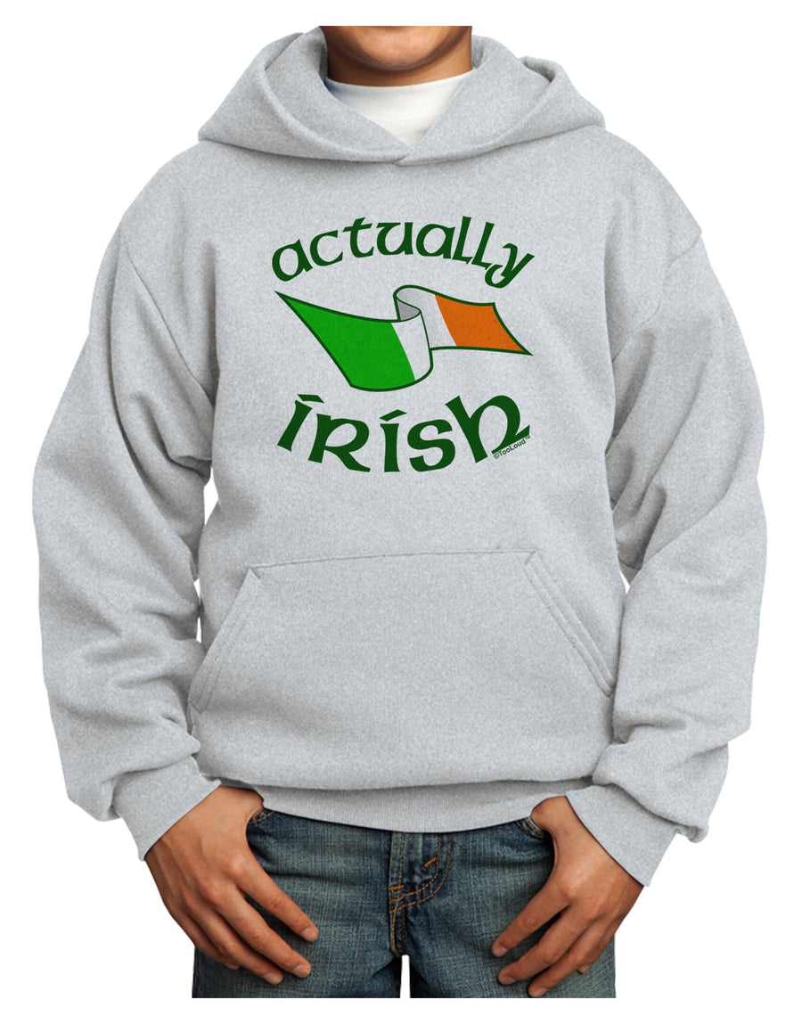 Actually Irish Youth Hoodie Pullover Sweatshirt-Youth Hoodie-TooLoud-White-XS-Davson Sales