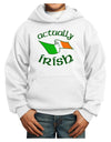 Actually Irish Youth Hoodie Pullover Sweatshirt-Youth Hoodie-TooLoud-White-XS-Davson Sales