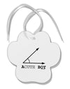 Acute Boy Paw Print Shaped Ornament-Ornament-TooLoud-White-Davson Sales