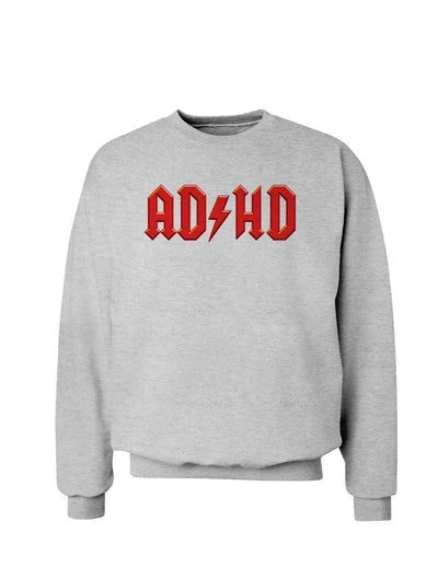 ADHD Lightning Bolt Rockstar Sweatshirt-Sweatshirts-TooLoud-AshGray-Small-Davson Sales