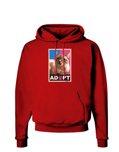 Adopt Cute Kitty Cat Adoption Dark Hoodie Sweatshirt-Hoodie-TooLoud-Red-Small-Davson Sales