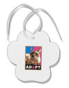 Adopt Cute Kitty Cat Adoption Paw Print Shaped Ornament-Ornament-TooLoud-White-Davson Sales