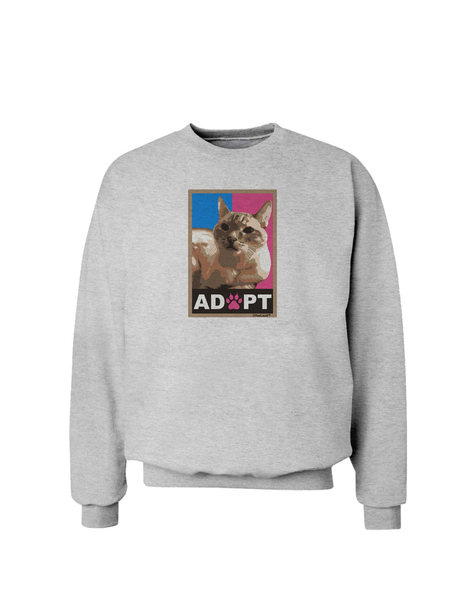 Adopt Cute Kitty Cat Adoption Sweatshirt-Sweatshirts-TooLoud-White-Small-Davson Sales