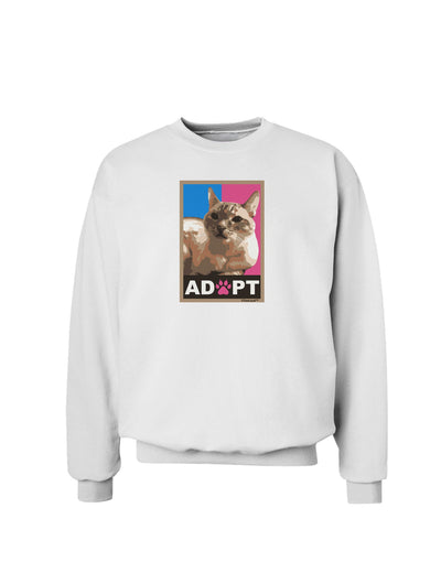 Adopt Cute Kitty Cat Adoption Sweatshirt-Sweatshirts-TooLoud-White-Small-Davson Sales