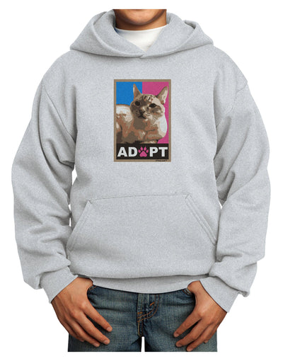 Adopt Cute Kitty Cat Adoption Youth Hoodie Pullover Sweatshirt-Youth Hoodie-TooLoud-Ash-XS-Davson Sales