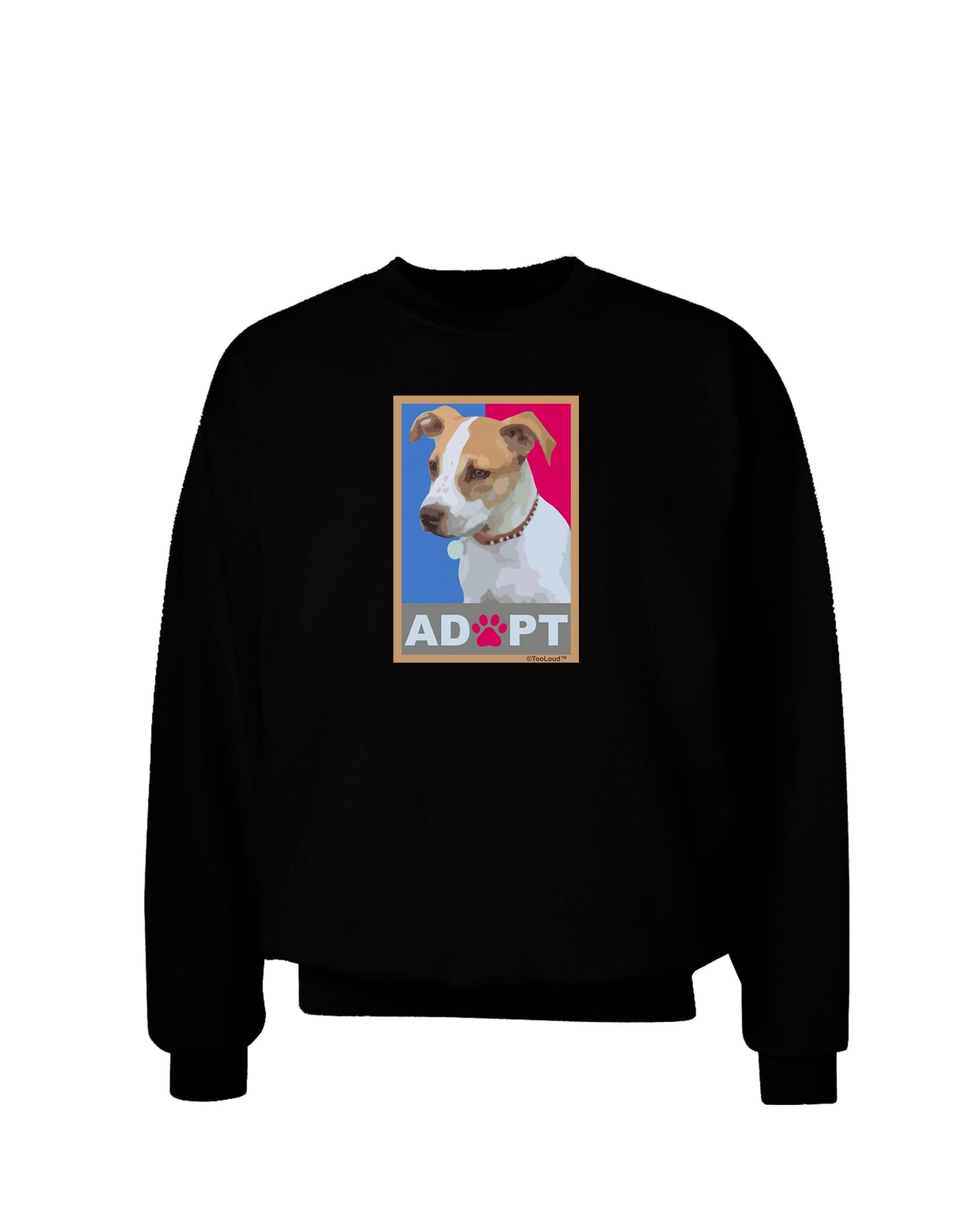 Adopt Cute Puppy Cat Adoption Adult Dark Sweatshirt-Sweatshirts-TooLoud-Black-Small-Davson Sales
