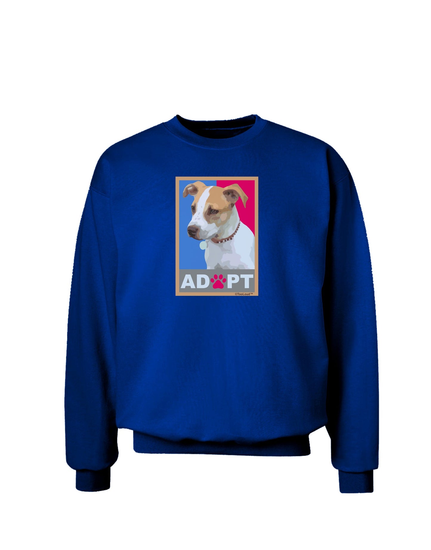 Adopt Cute Puppy Cat Adoption Adult Dark Sweatshirt-Sweatshirts-TooLoud-Deep-Royal-Blue-Small-Davson Sales