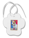 Adopt Cute Puppy Cat Adoption Paw Print Shaped Ornament-Ornament-TooLoud-White-Davson Sales