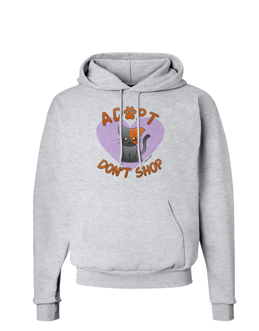 Adopt Don't Shop Cute Kitty Hoodie Sweatshirt-Hoodie-TooLoud-White-Small-Davson Sales