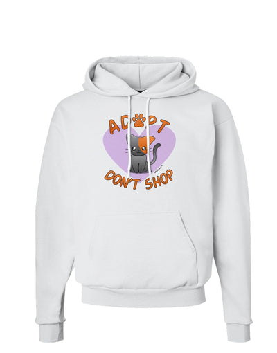 Adopt Don't Shop Cute Kitty Hoodie Sweatshirt-Hoodie-TooLoud-White-Small-Davson Sales