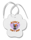 Adopt Don't Shop Cute Kitty Paw Print Shaped Ornament-Ornament-TooLoud-White-Davson Sales