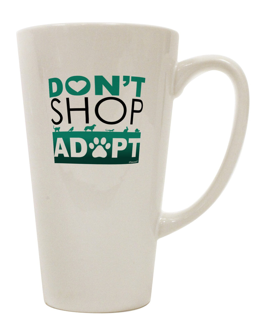 Adopt with Style: 16 Ounce Conical Latte Coffee Mug - TooLoud-Conical Latte Mug-TooLoud-White-Davson Sales