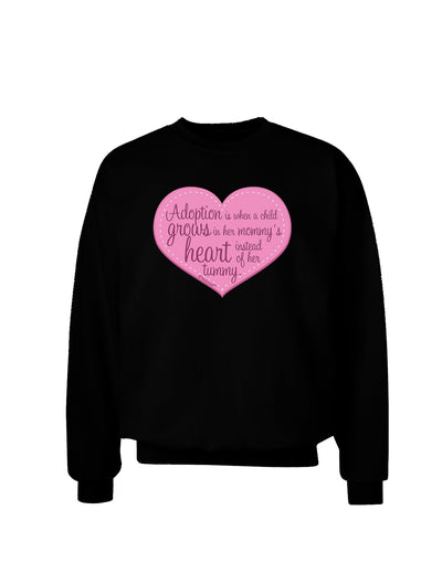 Adoption is When - Mom and Daughter Quote Adult Dark Sweatshirt by TooLoud-Sweatshirts-TooLoud-Black-Small-Davson Sales