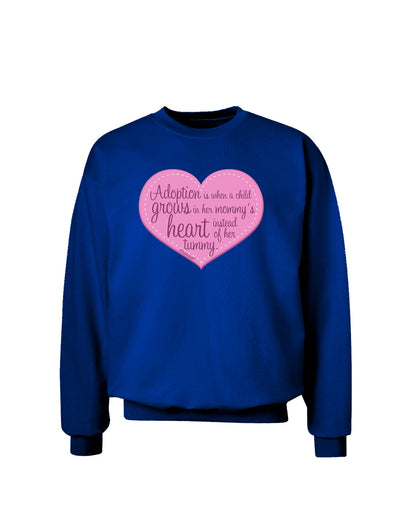 Adoption is When - Mom and Daughter Quote Adult Dark Sweatshirt by TooLoud-Sweatshirts-TooLoud-Deep-Royal-Blue-Small-Davson Sales