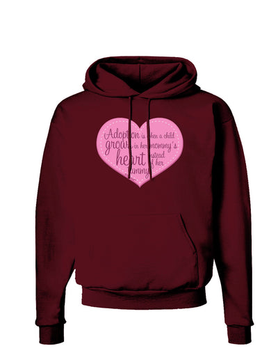 Adoption is When - Mom and Daughter Quote Dark Hoodie Sweatshirt by TooLoud-Hoodie-TooLoud-Maroon-Small-Davson Sales