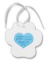 Adoption is When - Mom and Son Quote Paw Print Shaped Ornament by TooLoud-Ornament-TooLoud-White-Davson Sales