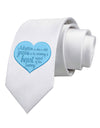 Adoption is When - Mom and Son Quote Printed White Necktie by TooLoud