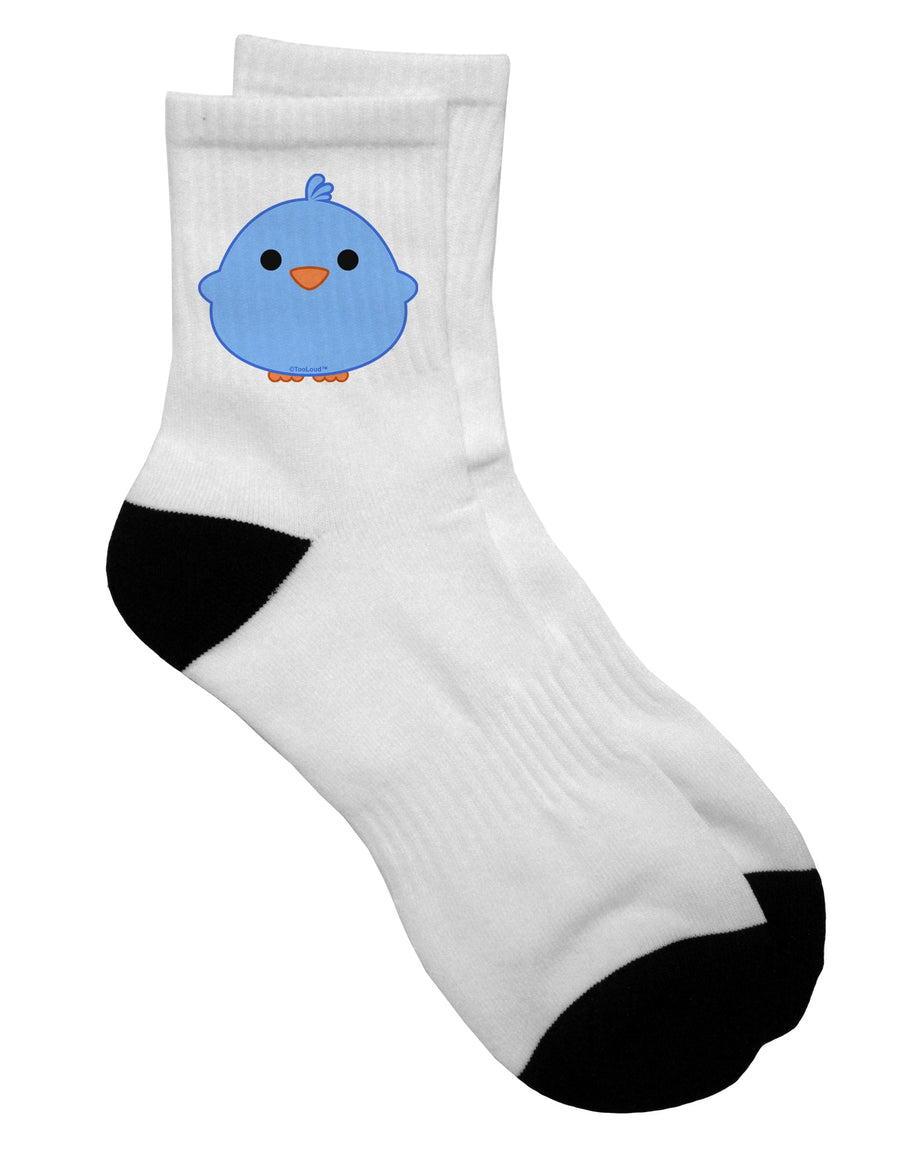Adorable Avian-Inspired Blue Adult Short Socks - by TooLoud-Socks-TooLoud-White-Ladies-4-6-Davson Sales