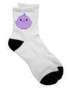 Adorable Avian-Inspired Purple Adult Short Socks - by TooLoud-Socks-TooLoud-White-Ladies-4-6-Davson Sales